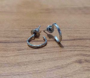 Earrings Set of Hoops and White Stud &amp; Pendants