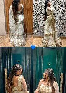 Two Lehnga Blue Sequin Lehenga Choli