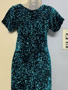 double shade Sparkling Sequin Bodycon Dress