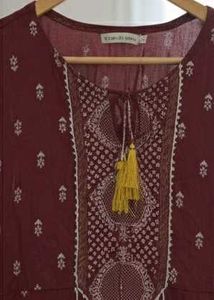 Elegant Maroon Anarkali Kurta