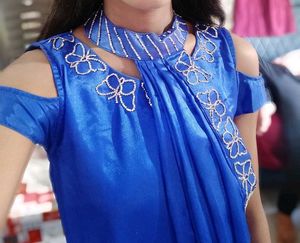 Elegant Blue Ethnic Gown