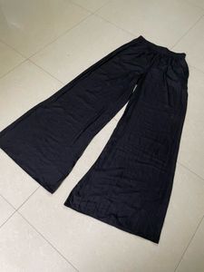 Zara Satin Flared Trouser Black