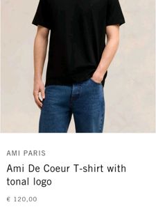 Ami Paris Black T Shirt