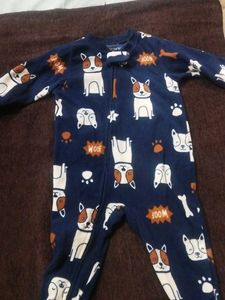 Puppy Print Cute Full-on Dress For New Born