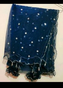 Sea🌊Blue Velvet Suit Salwar &amp; Dupatta For 42 Bust