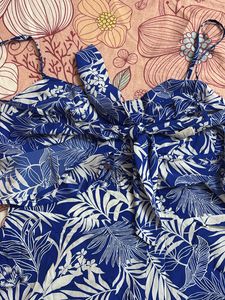 Blue Printed Top With Trousers