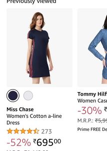 Miss Chase Blue T-shirt Dress
