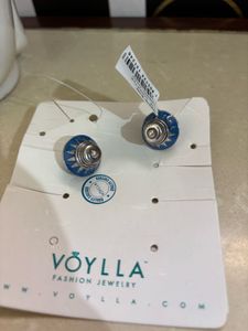 Kalbelia Blue Enamel Stud Earrings