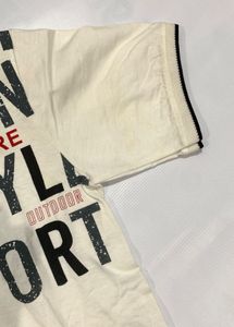 Off-White Graphic Printed Polo T-Shirt – Chest 38”