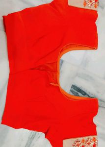 Elegant Orange Saree