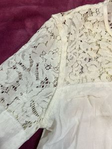 Elegant Lace Detail Blouse