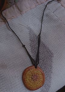 Om Clay Pendent