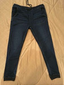 R&amp;B Jogger-style denim pants