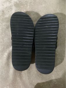 H&amp;M women black braided slides