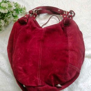 Maroon Velvet Bag