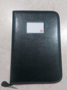 Black Leather Portfolio Case - Fools cape Size