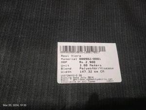 Graviera Unstitched Polyester/Viscose Coat Fabric