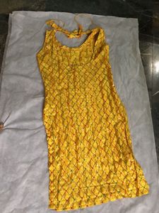 Yellow Sequin Embellished Dress