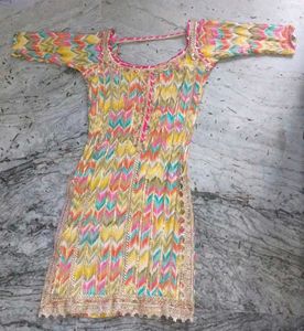 Colorful Embroidered Kurti