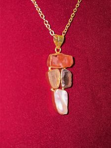 Unique natural Gemstone  Pendant Necklace