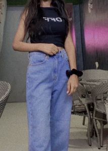 ZARA Black Tank Top With OFF Print