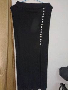 zara black skirt
