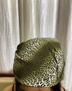 Vintage Leopard Print Green Square Size Scarf
