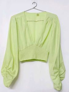 Zara Chic Green Crop Top