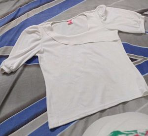 White Casual Top
