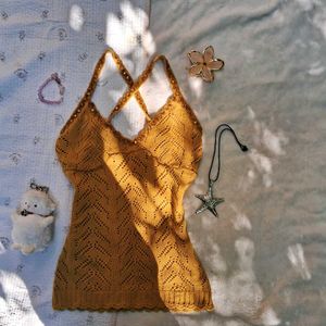 y2k vintage knit fitted top