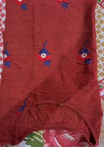 Maroon Color Straight Kurta
