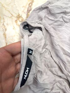 Gray Long Sleeve Top