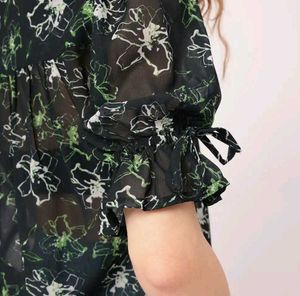 Floral Puff Sleeves Shirts