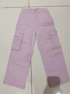 Girls Cargo Pants ( Lavender Colour)
