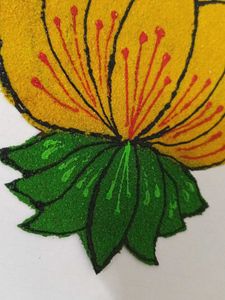 Diy Lotus Rangoli Art Yellow
