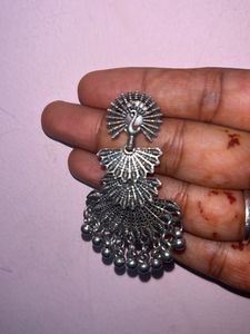 Silver Tone Drop Earrings