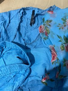 Blue Kurta Suit Set With Dupatta