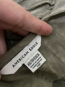 American Eagle 🦅 Olive Green Tiered Blouse