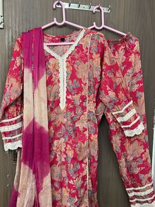 heavy Floral Print  3 pcs suit for M &amp;