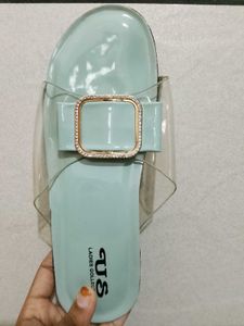 Mint Rhinestone Buckle Santals