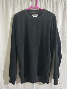 Black Full Sleeve Slim Tshirt