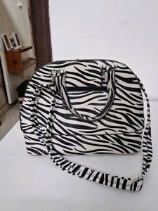 Zebra Print Dome Satchel