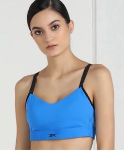 REEBOKWomen Sports Lightly Padded Bra (Blue)