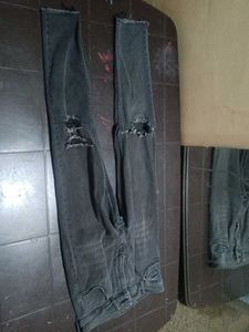 Ripped Black Denim Jeans