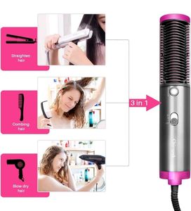 2-in-1 HairDryer &amp; Straightener Hot Air Brush Comb