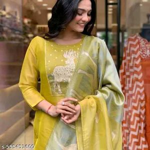 Women&#39;s Chanderi Cotton Suit