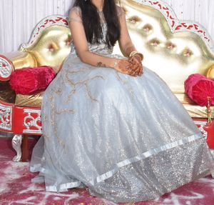 Beautiful Net Fabric Gown For Weddings