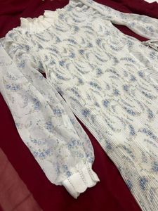 Floral Print High Neck Top