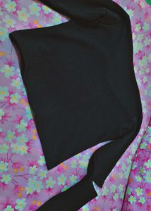 Casual CutOut Solid Women Black Top