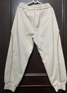 Beige Lounge Pants with Piping